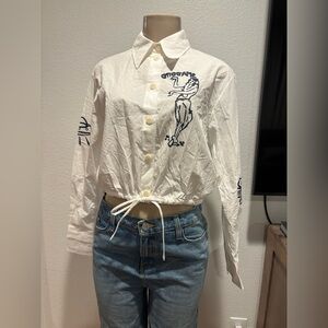 OttaDame White Button-Up Shirt